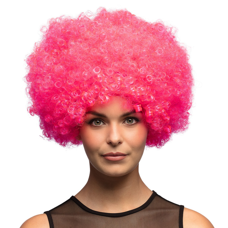 Paruka afro růžová XL